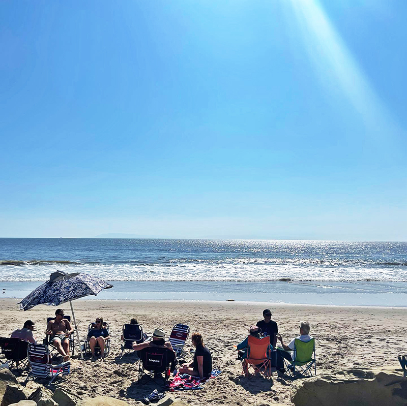 The volunteers had some time to enjoy the beach they helped clean.