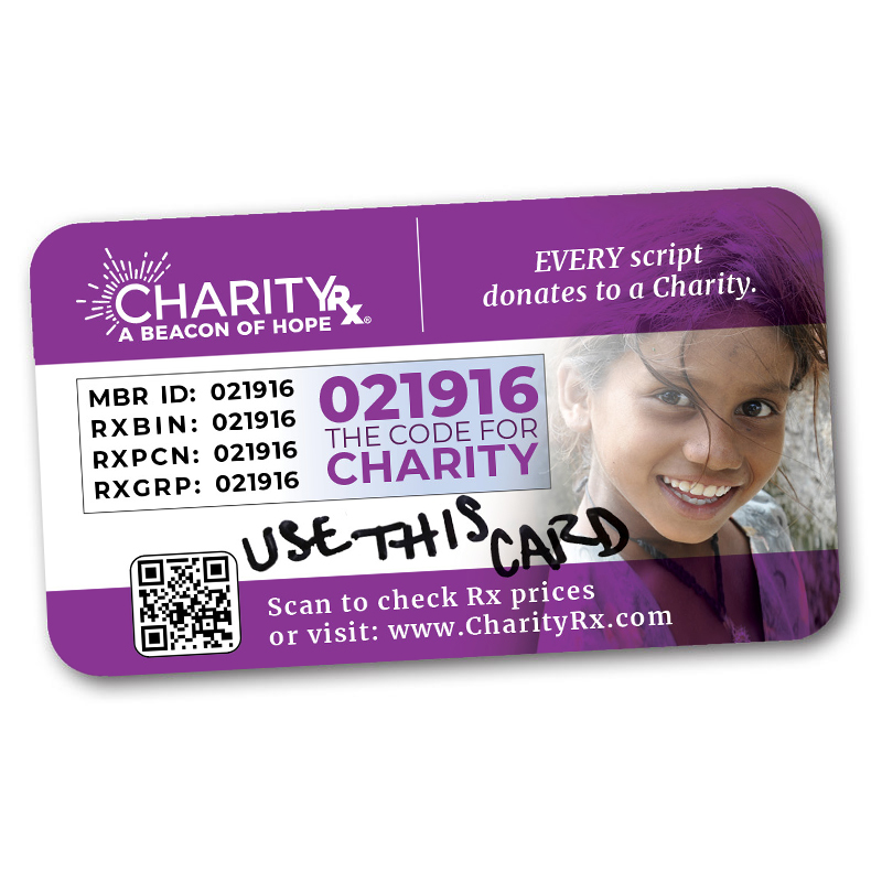 CharityRx prescription discount card
